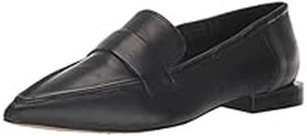 Vince Camuto Women's Calentha Casual Loafer Flat, Black, 12