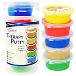 JFA Medical Therapy Exercise Putty 5 Strengths - Extra Soft, Soft, Medium, Firm, Extra Firm 57g Tubs