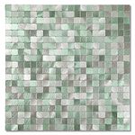Peel and Stick Backsplash for Kitchen Wall Tile Stikers, Self Adhensive Stainless Steel Mosaic Tiles in Silver Green, No grout needed (11.6''x11.6'' 5 sheets)