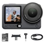 DJI Osmo Action 6 Standard Combo, Action Camera with 1/1.1" Square Sensor, Variable Aperture of f/2.0–f/4.0, Cold-Resistant, 4hrs Battery, Action Camera 4K Ideal for Quick Capture of Exciting Moments