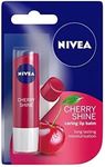 Nivea Cherry Shine Caring Lip Balm - Long Lasting Moisturisation - 4.8g