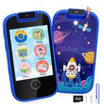 shiningstone Kids Toddler Toy Phone for Girls Boys Age 3-6, MP3 Music Player with Dual Camera, Kids Phone for Girls 3 4 5 6 7 Year Old,Christmas Birthday Gifts for Kids (Blue)