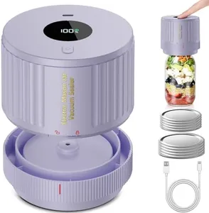 Electric Mason Jar Vacuum Sealer Kit for Wide Mouth and Regular Mouth Mason Jar - Purple