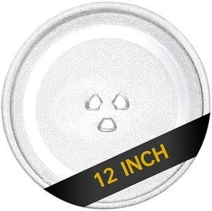 Rotaglass 12" Microwave Glass Turntable Plate, 12" / 30.5cm Microwave Tray Replacement Glass Plate, Glass Tray Replacement for LG, GE, Magic Chef, Hotpoint, Panasonic, Kenmore, etc