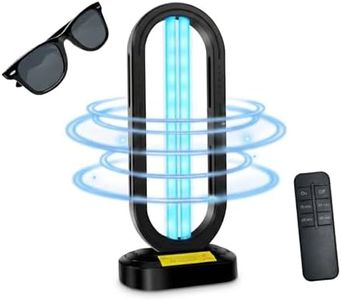 Feefir Portable UV Light Sanitizer Lamp for Room,360° Ozone Ultraviolet Light with 4 Timer Modes 15/30/45/60 Min,Effectively Mold Remover and Dust Mites,UV Sanitizer Light for Home,Office,Black