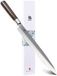 KYOKU Samurai Series - 10.5" Yanagiba Knife Japanese Sushi Sashimi Knives - Superior Japanese Steel - Wenge Wood Handle - with Case