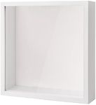 3D Shadow Box, Deep Display Box for Wall and Tabletop, Wooden Deep Box Frame Picture Frame for Memorabilia Medal Tickets Crafts Flower (White 22x22cm)