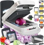 Mueller Austria Pro-Series Onion Chopper, Slicer, Vegetable Chopper, Cutter, Dicer, Spiralizer Vegetable Slicer with Container and 8 Blades