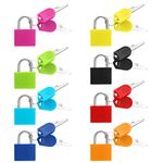 Opopark Suitcase Locks with Keys, 8 Pcs Travel Padlocks Luggage Locks Colored Padlocks with Keys for Travel Suitcases Luggage Bag Case School Gym