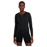 Nike DD0641 W NK ONE DF LS STD TOP Sweatshirt women's black/white M