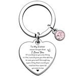 JMIMO Sister Gifts To My Sister Keyring Sister Birthday Gifts Christmas Graduation Gift