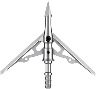 AOULGKA 6 Pack Broadheads 100/125 Grains Mechanical Broadheads 2 Blade 2.25" Cutting Dia Archery Broadheads Compound Bows and Crossbows Hunting (100 Grain)