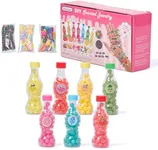 PREXTEX Bracelet Making Kit for Girls - Candy and Fruit Scented - Includes 7 Fruity Scented Bottles, 7 Elastic Strings, 7 Heart Beads, 7 Fruit Charms, 7 Word Beads, 216 Letter Beads, Butterfly Beads