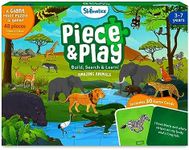 Skillmatics Floor Puzzle & Game - Piece & Play Wild Animals, Jigsaw & Toddler Puzzles, Educational Toy, Gifts for Boys & Girls Ages 3, 4, 5, 6, 7 (48 Pieces, 2 x 3 feet)