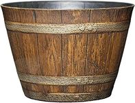 Classic Home and Garden 74 Whiskey Barrel, 9", Distressed Oak