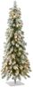 National Tree Company 3 ft Pre-Lit Flocked Downswept Forestree Mini Artificial Christmas Tree,50 Clear Lights, 198 Tips, Metal Plate Base, Green