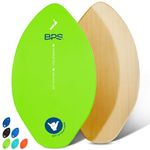 BPS 'Shaka' 40" Skimboard - Laminated Wood Skimboard with Grip Pads - No Wax Needed - Skim Board for Kids and Adults - Large Skimboard (Green)