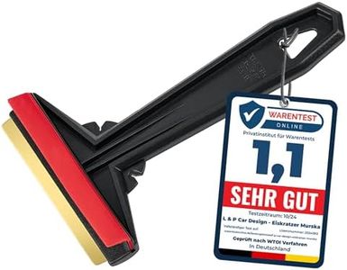 Ice Scraper for Car Windscreen - Brass Car Ice Scraper - Murska - fast, effortless & easy - Premium HIPS - Brass Blade Windscreen Scraper for Car Window Scrapper & Squeege - Finland (Black Red)