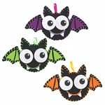 Baker Ross FE672 Bat Decoration Sewing Kits - Pack of 3, Sewing Set for Children, Creative Activities for Kids, Ideal Halloween Arts and Crafts Project, Bat