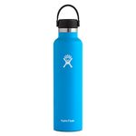 HYDRO FLASK - Water Bottle 709 ml (24 oz) - Vacuum Insulated Stainless Steel Water Bottle with Leak Proof Flex Cap and Powder Coat - BPA-Free - Standard Mouth - Pacific