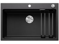 BLANCO ETAGON 8 | SILGRANIT Sink in Anthracite | Installation Type: Inset Installation from Above | for 80 cm Wide Base cabinets | System Concept with Versatile ETAGON Rails | [78x51x23.2 cm]
