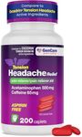 GenCare - Tension Headache Relief Pain Reliever with Acetaminophen 500 mg & Caffeine 65 mg (200 Caplets) Best Value Bulk Extra Strength for Head, Migraine, Joint Pain & Body Ache Relief Medicine