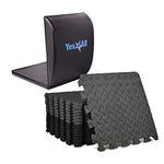 Yes4All Interlocking Exercise Foam Mat and Ab Exercise Mat/Abs Wedge with Tailbone Protector