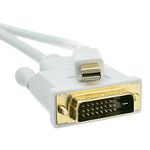 Mini DisplayPort to DVI Video Cable, Mini DisplayPort Male to DVI Male, 3 Foot