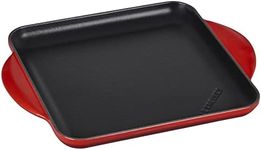 Le Creuset Enamaled Cast Iron Square Griddle, 9.5", Cerise