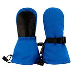 JAN & JUL Thumbless Baby Winter Mittens Waterproof Insulated (Blue, XS: 0-2Y)