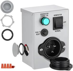 Kohree 20 Amp Generator Transfer Switch - 125V Weatherproof Power Inlet Box with NEMA 5-20P Circuit Breaker, Predrilled Manual Transfer Switch Inlet Box for Indoor/Outdoor Use, ETL Listed