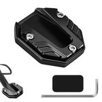 Luyizi Motorcycle Kickstand Pad, Aluminum Alloy Support Plate for Dirt, Grass & Hot Pavement – Anti-Slip Motocross Side Stand Foot Extender, Universal Stability Base Plate