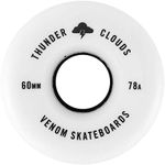 Venom Skateboards Thunder Clouds V2 All Terrain Street Skateboard Wheels Soft Grippy 78a Longboard Cruiser Perfect for Rough Ground - 60mm