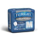 Medline FitRight Super Protective Incontinence Underwear, Maximum Absorbency, Medium, 28 to 40", 20 Count