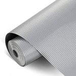 ElastPro EVA Food Grade Washable Anti Slip Mat/Sheet for Fridge, Shelf Liner, Table, Kitchen Drawer mat (Line Grey, 5 Meter)