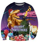 uideazone Merry Christmas Shirt Men Women Ugly Xmas Dragon Cool Sweatshirt W6 Asia S= US XS