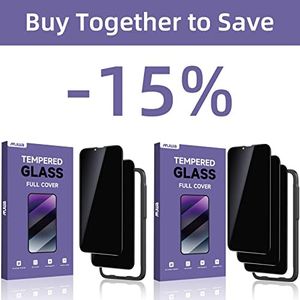 ruwa 5-Pack Privacy Screen Protector for iPhone 14/13/13 Pro, [6.1 Inch] Display Tempered Glass Film Easy Installation Frame, Ultra HD, 9H Hardness, Scratch Resistant, Case Friendly, Full Coverage