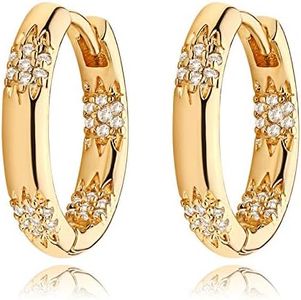 WEARON 14K Gold Plated Huggie Hoop Earrings for Women Personality Simplicity Twisted Chain Hoop Earrings Hypoallergenic Designer Fashion Jewelry Hollow Out Earrings