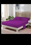 YRM Bedding's Purple 600-TC Oraganic Cotton Fitted Bedsheet King Size (72"x78") with Pillow Covers (18"x28") with 12 inch Drop, Feet for 4" and 8" Inch Mattress Fitted Bedsheet