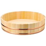 36cm/14" Wooden Sushi Rice Bowl/Hangiri/Sushi Oke/Handai w/Sushi Rolling Mat