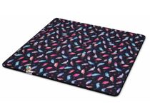 Dog Trust Pet Floor Mat Large Size | Anti Skid Waterproof & Easy Wash Mat for Dogs & Cats – Black