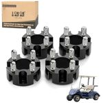 10L0L Golf Cart 2 inch Wheel Spacers for Yamaha, EZGO, Club Car (4x72mm Bolt Pattern, 68mm Hub Bore, 1/2-20 Studs) 4 Pack, Black