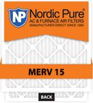 Nordic Pure 16x25x3 MERV 15 Plus Carbon Trion Air Bear Cub Replacement Air Filters 3 Pack