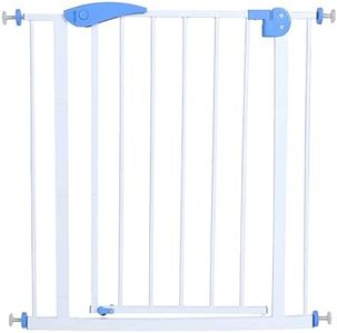 EZONEDEAL Extendable Metal 2 Way Auto Close Baby Safety Gate with 4 Wall Protectors, Multi-Directional Swing Dog gate with Triple Locking System pet gate/Baby gate/Dog Fence- (75~82 cm)