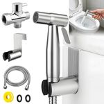 SOMDARHK Handheld Bidet Sprayer Kit - Stainless Steel High Pressure Adjustable Toilet Sprayer with Hose for Feminine Hygiene Cloth Diaper Cleaning Pet Bath Durable Leak Proof