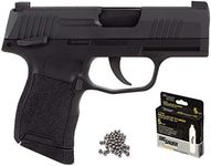 Sig Sauer P365 BB Gun Air Pistol with CO2 12 Gram (5 Pack) and Pack of 100 Airgun .177/4.5mm Steel BBS Bundle
