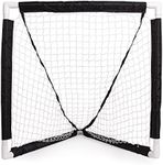 Champion Sports Mini Lacrosse Goal: Kids Gear Backyard Shooting Practice Net Black, 8.3