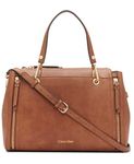 Calvin Klein Reyna Novelty Satchel, Caramel Combo, One Size, Caramel Combo, One Size