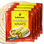 habanero Tortilla Wraps 8 Inches|Pack Of 4|Fresh Taste & Soft Texture L Best For Burrito,Wraps,Tacos,Samosas & Rolls|Ready To Eat Food In 60 Seconds L On The Go L Enjoy Our Tortilla Wraps|1320G