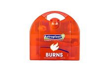 Astroplast First Aid Burns Dispenser in Compact Red Piccolo Box - Refillable First Aid Kit with Burn Gel, Gloves and Burn Dressings - Essential Medical Equipment for Home, Workplace, or Car